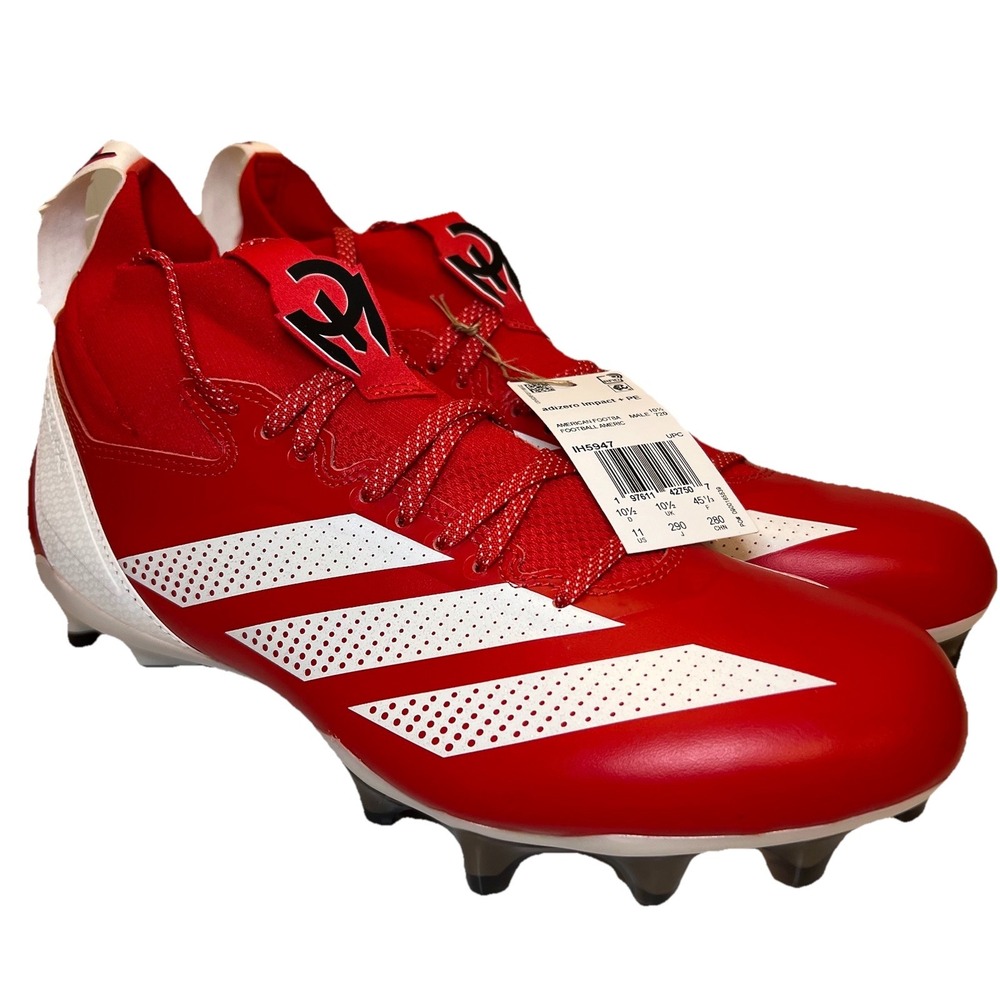 Adidas Adizero Impact + PE‎ Patrick Mahomes Chiefs Red Football Cleats Men's 11